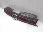 VW Golf 6 GTI original Kühlergrill Waben schwarz mit roten Streifen Sport BJ2012